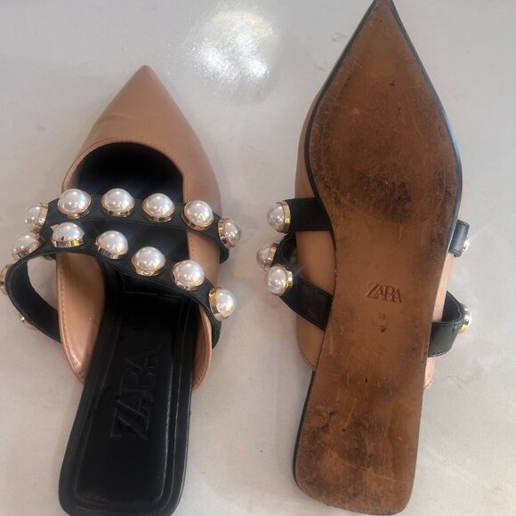 Zara mules faux pearls 8 - Picture 5 of 7